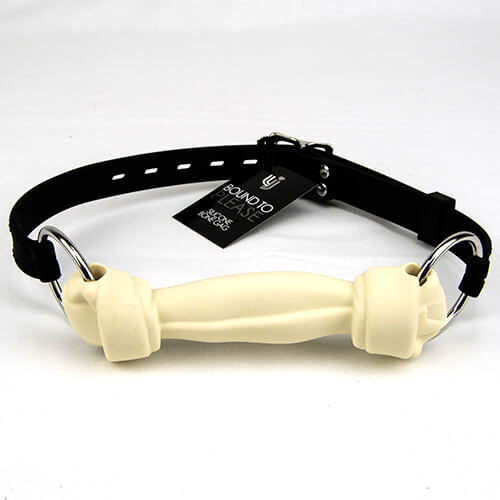 n10527-bound-to-please-silicone-dog-bone-gag-1 bondage from pure vibrations